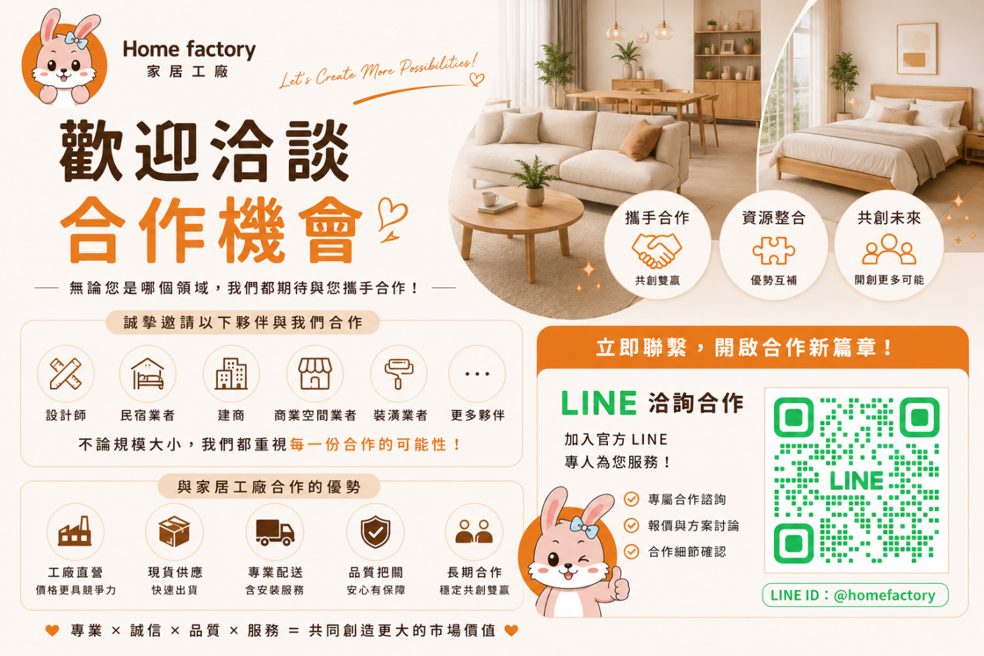 歡迎洽談合作機會